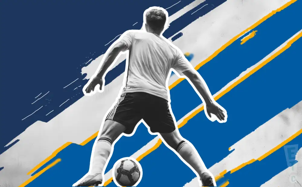 an la galaxy soccer player dribling 